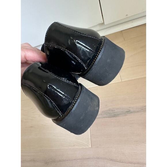 Paul Green Soho Oxford Black Patent Leather Size US 10 Classic Preppy Style - Picture 12 of 13